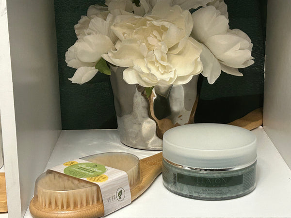 Blue Algae Body Butter Polish & Body Brush